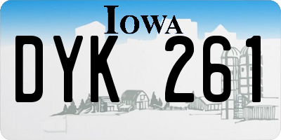 IA license plate DYK261
