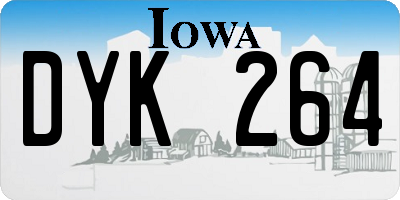 IA license plate DYK264