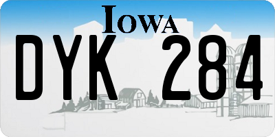 IA license plate DYK284