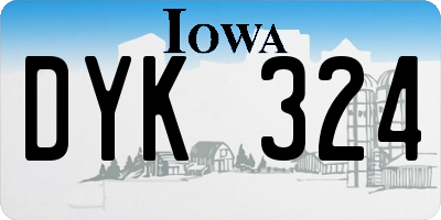 IA license plate DYK324