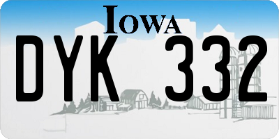 IA license plate DYK332