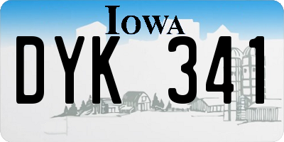 IA license plate DYK341