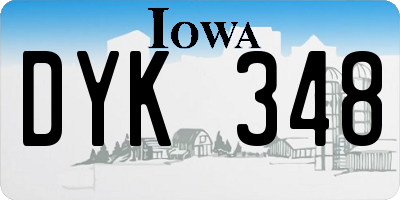 IA license plate DYK348