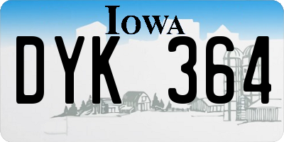 IA license plate DYK364