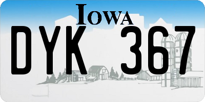 IA license plate DYK367