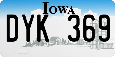 IA license plate DYK369
