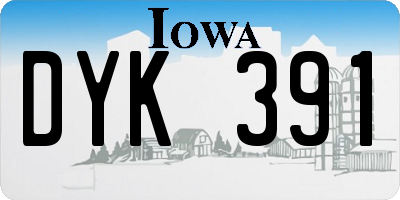 IA license plate DYK391