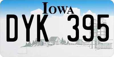 IA license plate DYK395