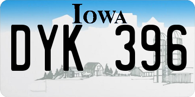 IA license plate DYK396