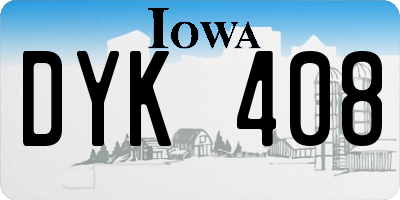 IA license plate DYK408