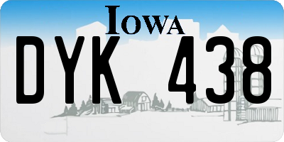 IA license plate DYK438
