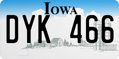 IA license plate DYK466