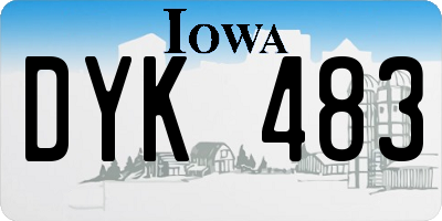 IA license plate DYK483