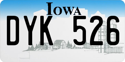 IA license plate DYK526