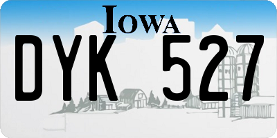 IA license plate DYK527