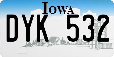IA license plate DYK532