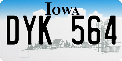 IA license plate DYK564