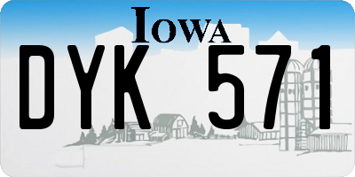 IA license plate DYK571