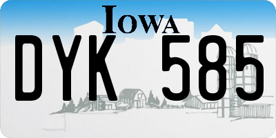 IA license plate DYK585