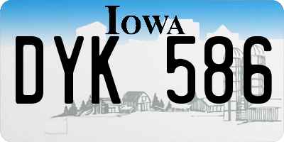 IA license plate DYK586