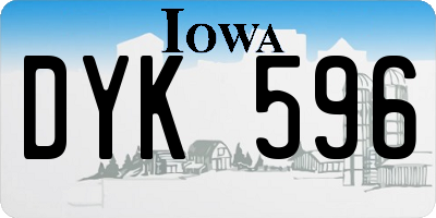 IA license plate DYK596