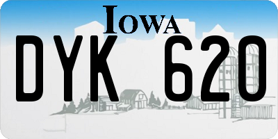 IA license plate DYK620