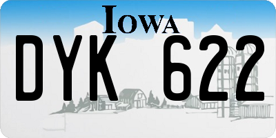 IA license plate DYK622