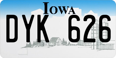 IA license plate DYK626