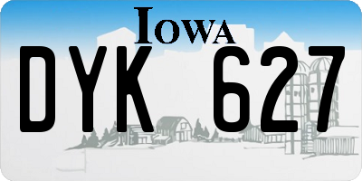IA license plate DYK627