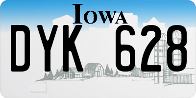 IA license plate DYK628