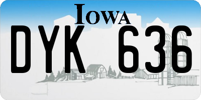 IA license plate DYK636