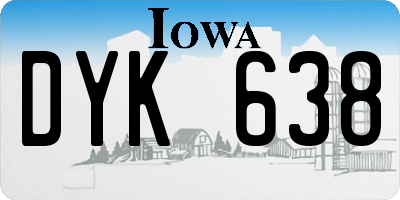 IA license plate DYK638