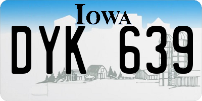 IA license plate DYK639