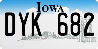 IA license plate DYK682