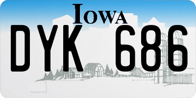 IA license plate DYK686