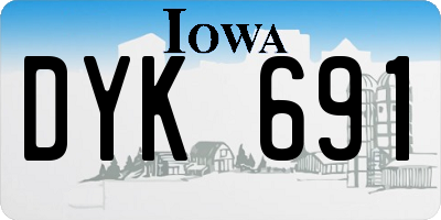 IA license plate DYK691