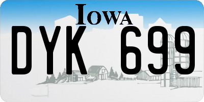 IA license plate DYK699