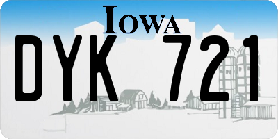 IA license plate DYK721