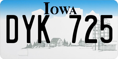 IA license plate DYK725