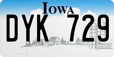 IA license plate DYK729