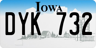 IA license plate DYK732