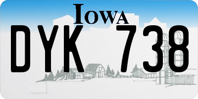 IA license plate DYK738