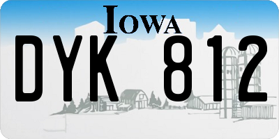 IA license plate DYK812