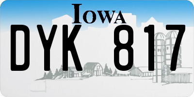 IA license plate DYK817