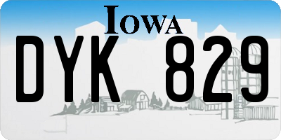 IA license plate DYK829
