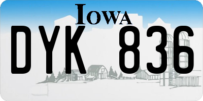 IA license plate DYK836