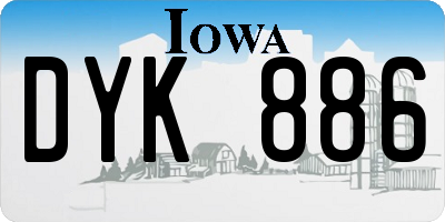 IA license plate DYK886