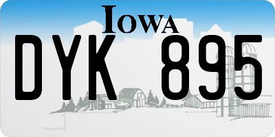 IA license plate DYK895