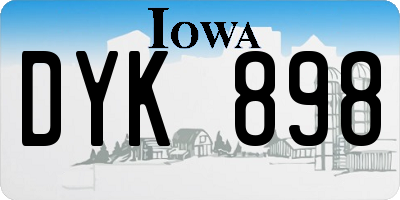 IA license plate DYK898