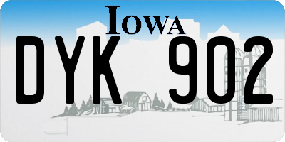 IA license plate DYK902